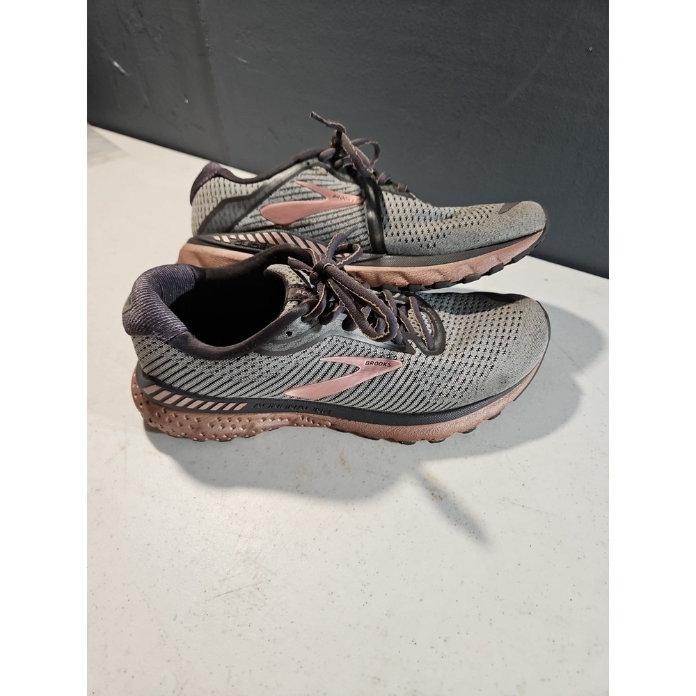 Brooks Adrenaline GTS 20 Womens 9.5 M(B)Gray/Rose Gold Running Shoes(S54